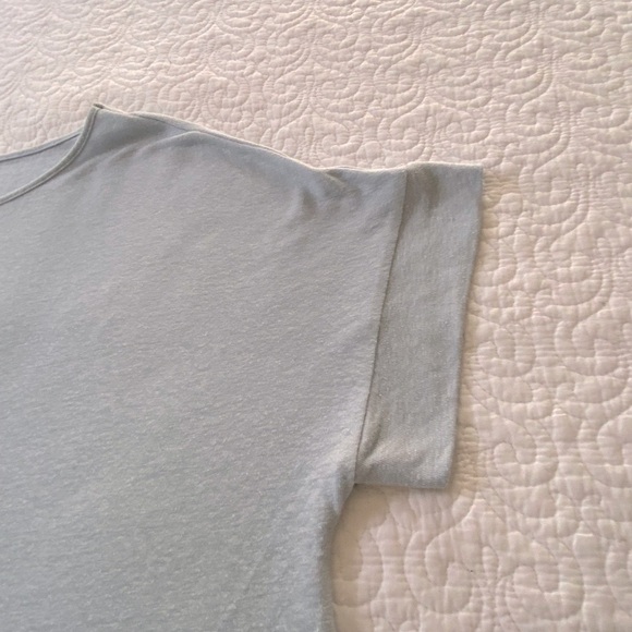 The Limited Linen Blend Boatneck Oversized Light Blue Dolman Sleeve Size Medium - Picture 6 of 9